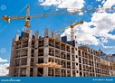High Rise Building Under Construction. Stock Image - Image of facade ...