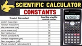 How to use Scientific constants in a Casio Scientific Calculator - YouTube
