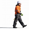 construction worker with a helmet walking - VIShopper