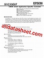 S1C33E07 Datasheet(PDF) - Epson Company