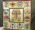 Morning Glory, arts and crafts applique quilt designed by Michele HIll ...