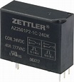 Zettler Electronics AZ2501P2-1C-24DK PCB relay 24 V DC 50 A 1 change ...