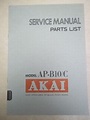 Vtg Akai Service/Repair Manual~AP-B10/C Turntable~Original | eBay