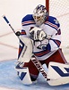 Rangers goalie Lundqvist makes a save against the Kings during the ...