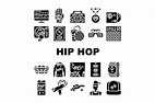 Hip Hop and Rap Music Collection Icons Grafik Von sevvectors · Creative ...