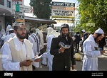 Ultra-Orthodox Jewish pilgrims pray during the celebration of the Rosh ...
