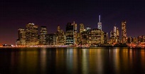 Lower Manhattan at night - null