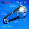 FitSain 3M pulley synchronous wheel Timing belt 15T:60T 1:4 reduction ...