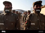 Recent graduates of the Afghan Local Police program stand at attention ...
