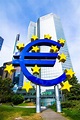 Euro Sign in Front of the European Central Bank in Frankfurt, Germany ...