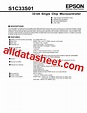 S1C33S01 Datasheet(PDF) - Epson Company