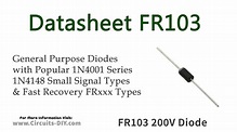 FR103 200V 1A Fast Recovery Diode - Datasheet