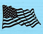 American waving flag SVG American waving flag printable USA | Etsy