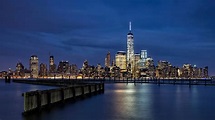 Lower Manhattan at night - backiee