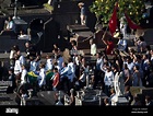 Honor guards carry the coffin containing the remains of Brazilian ...