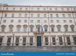Facade of Palazzo Chigi Palace in Rome, Italy. Stock Image - Image of ...