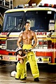 Men & firetrucks! | Volunteer firefighter, Firefighter, Family posing