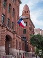 Bexar County Courthouse in San Antonio, Texas, with Waving Texan Flag ...