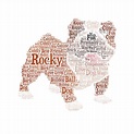 Digital Dog Bulldog Word Cloud Art Wordle Makes a Great - Etsy