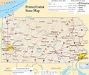 ♥ Pennsylvania State Map - A large detailed map of Pennsylvania State USA