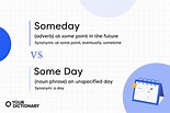 “Someday” vs. “Some Day”: Which Is Correct? | YourDictionary