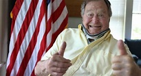 George H.W. Bush tweets goofy picture after neck surgery
