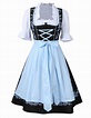 3Pcs Womens Traditional Bavarian German Classic Dirndl Dress ...