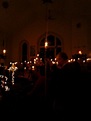 Candlelight service 2014, everybody with their candles singing Away in ...