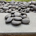 Black Polished Pebbles visit Stones4Gardens