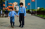 Two Boys Walking on Park · Free Stock Photo