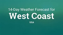 West Coast, USA 14 day weather forecast