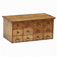 Vintage Oak Twelve Drawer File Cabinet