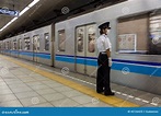 Tokyo metro security guard editorial image. Image of security - 45126425