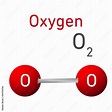 Oxygen O2 Structural Chemical Formula Model Stock Vector | Adobe Stock