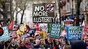 Austerity protest: Thousands rally in London against cuts - BBC News