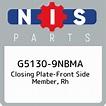 G5130-9NBMA Nissan Closing plate-front side member, rh G51309NBMA, New ...