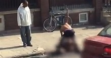 Horrifying footage shows shirtless man 'viciously beating woman in ...