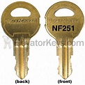 ElevatorKeys.com - NF251 Key for National Elevator fixtures