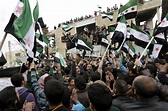 Syrian Protesters Take to Streets as Airstrikes Ease - The New York Times