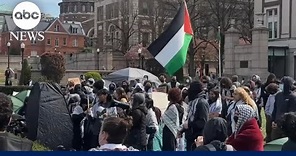 Students hold pro-Palestinian protest at Columbia University after president s congressional hearing