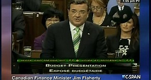 Canadian Finance Minister Flaherty Budget Address