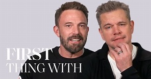 Matt Damon & Ben Affleck Reveal Their First Impressions of Each Other | First Thing With | ELLE