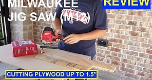 Milwaukee JIG SAW (M12) review and cutting demo [up to 1.5 inch plywood] - Milwaukee 2445-20 M12