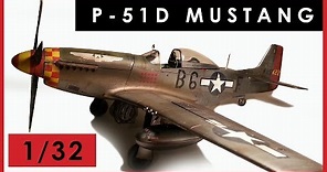Completed 1/32 scale P-51D Mustang model (Hasegawa) - built & finished