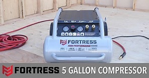 Fortress™ 5 Gallon 225 PSI Oil-Free Professional Air Compressor - Item 56402