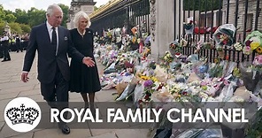 Charles and Camilla Take In Tributes to the Queen
