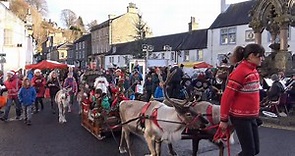 2017 Dunkeld & Birnam Santa Day with Reindeer pulling Santa