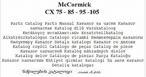 McCormick CX 75 - 85 - 95 -105 Parts Catalog