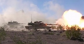 M1A1 Abrams Firing From Hull-Down Positions