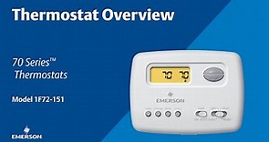 70 Series - 1F72-151 - Thermostat Overview